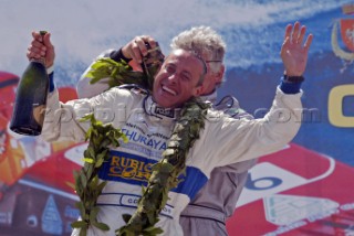 Powerboat P1 World Championships 2004 - Grand Prix of Italy. Overall Prizegiving Evolution Class: Winner - Thuraya (Italy)
