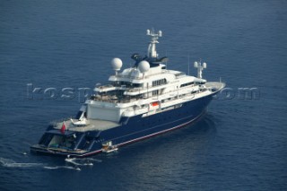 Octopus. The huge blue luxurious superyacht owned by Paul Allen of Microsoft