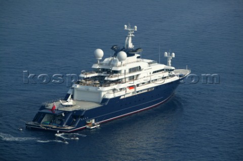 Octopus The huge blue luxurious superyacht owned by Paul Allen of Microsoft