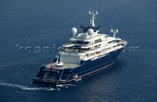 Octopus. The huge blue luxurious superyacht owned by Paul Allen of Microsoft