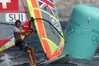Athens 15 08 2004. Olympic Games 2004  . Mistral M. NICK DEMPSEY (GBR).
