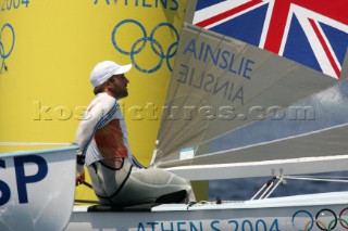 Athens 19 08 2004. Olympic Games 2004  . Finn. BEN AINSLIE (GBR).