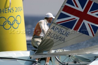 Athens 19 08 2004. Olympic Games 2004  . Finn. BEN AINSLIE (GBR).