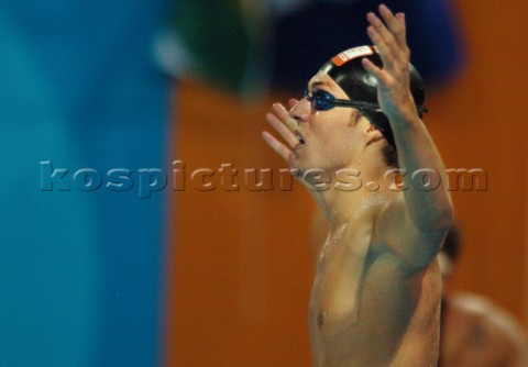 Athens 2004 18th August 2004Swimming  100m freestylePieter van de Hoogenband gold medail