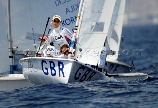Christina Bassadone and Katherine Hopson sail the 470 dinghy in Athens