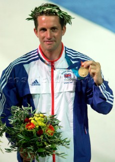 Ben Ainslie awarded Gold Medal in the Finn Class Athens Olympic Games 2004
