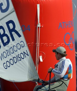 Athens 19 08 2004. Olympic Games 2004  . PAUL GOODISON (GBR). Laser