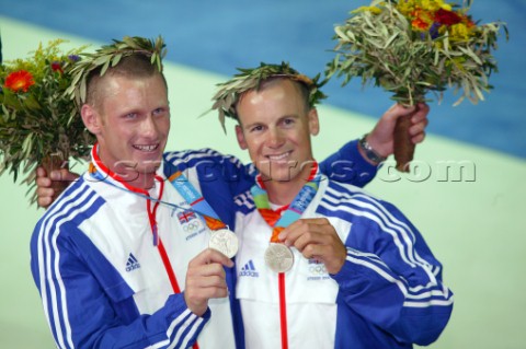 Athens 21 08 2004 Olympic Games 2004   470 M NICK ROGERS  JOE GLANDFIELD GBR 470 Silver medal in Ath