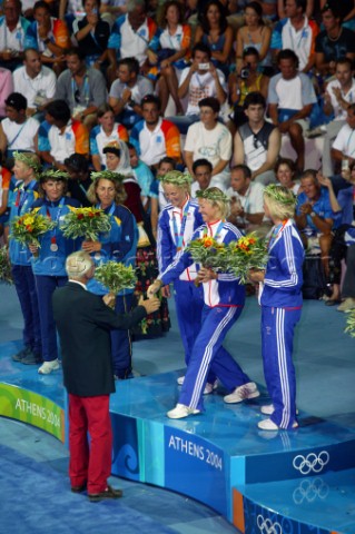 Athens 21 08 2004 Olympic Games 2004   Yngling ROBERTSON WEBB AYTON GBR  Gold Medal
