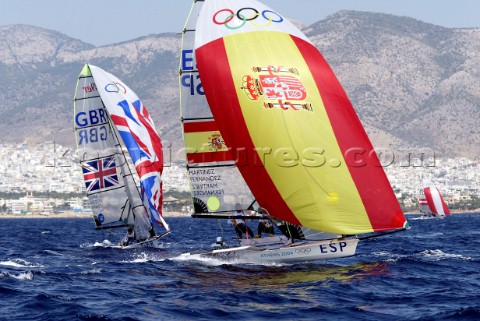 2004 OLYMPIC GAMES PHOTO LEO MASON49ers Spain leading GBR