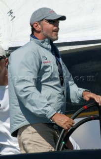Marseille  01 09 2004. Marseille Louis Vuitton ACT 1. Larry Ellison skipper of BMW ORACLE Racing.  ACM