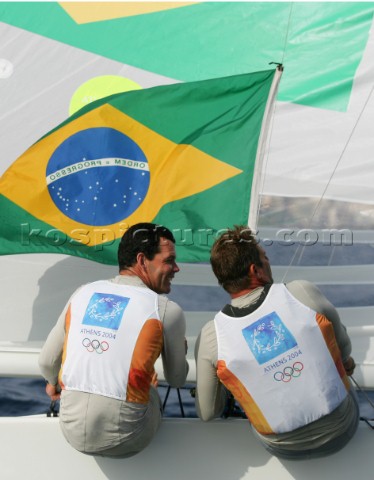 Athens 26 08 2004 Olympic Games 2004   Star TORBEN GRAEL  MARCELO FERREIRA BRA Gold Medal in the Sta