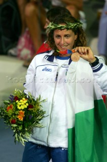 Athens 25 08 2004. Olympic Games 2004  . Mistral F. ALESSANDRA SENSINI (ITA). Bronze