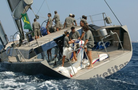 Porto Cervo 07 09 2004Maxi Yacht Rolex Cup 2004Wally 88 TIKETITANROLEX