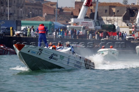 The final round of the Powerboat P1 World Championship 2004   The Grand Prix of Catania Sicily 