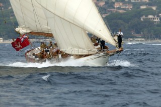 Classic sloop during the Voiles de St Tropez