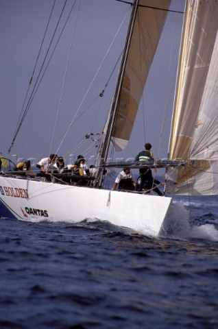 Americas Cup yacht Spirit of Australia racing in San Diego in 1992