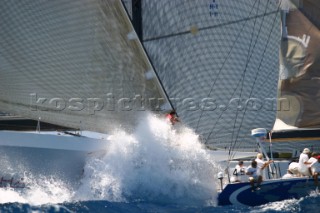 Marie Cha V collides with Volov 60 Venom during Antigua Race Week 2004