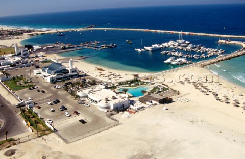 Aerial view of the International Marine Club Dubai  United Arab Emirates   