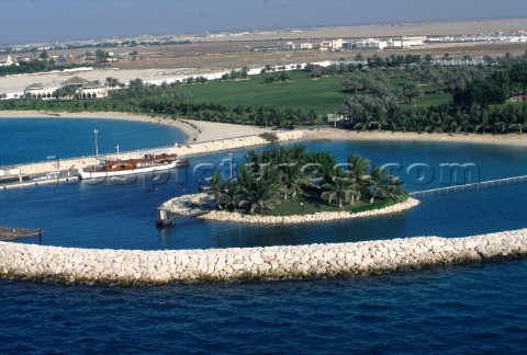Aerial view of new marina development Dubai  United Arab Emirates 
