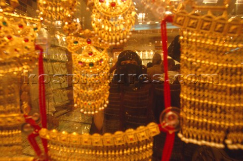 Deatil of merchandise at the Golden Souk Dubai  United Arab Emirates   