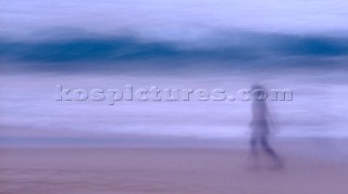 Girl walking on Bondi Beach