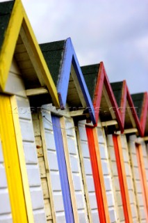 Row of english beach huts