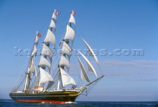 Tall ship Stad Amsterdam under full sail
