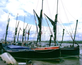 Traditional Thames Barges on the River Blackwater, Maldon, Essex
