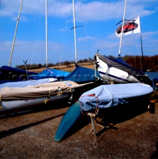 Dinghies on the hard, Ardingly Resevoir, West Sussex