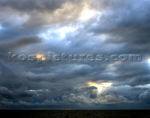 Storm clouds at sea Hove East Sussex