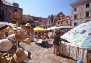 The market in Giundulic square, Dubrovnik, Croatia.