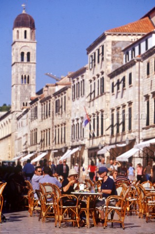The Plaza the main street of Dubrovniks old city Croatia