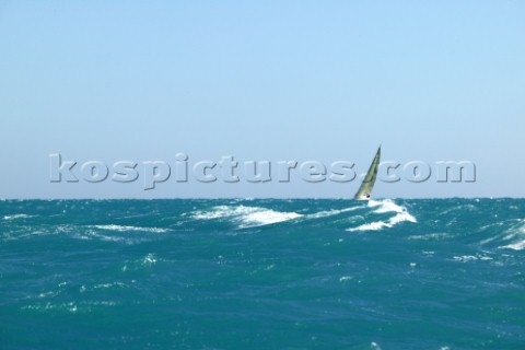 Key West Race Week 2005 Rough texture seascape with waves Solitude yacht