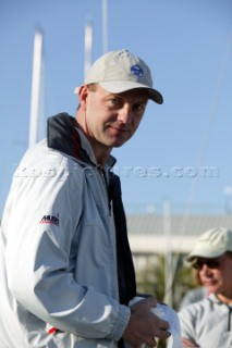 British Americas Cup sailor Ian Walker on Bambakou during Key West Race Week 2005