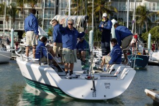 Farr 40 Morning Glory owned by Hasso Plattner of SAP and with tactician Russell Coutts during Key West Race Week 2005