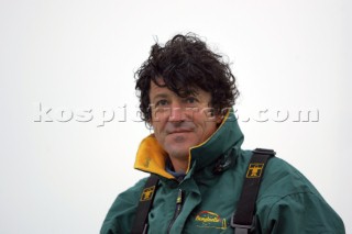 Jean le Cam on board Bonduelle finishes in 2nd place in the 2004/5 Vendee Globe with a time of 87 days 17 hours 20 minutes and 8 seconds