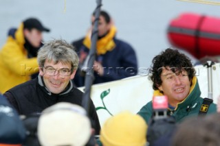 Jean le Cam on board Bonduelle finishes in 2nd place in the 2004/5 Vendee Globe with a time of 87 days 17 hours 20 minutes and 8 seconds