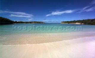 Idyllic Caribbean beach scene