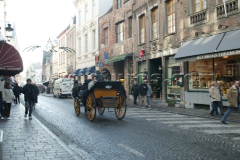 City street Brugge Belgium