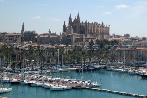 View over the harbour in Palma Mallorca