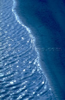 Textured water surface on the sea