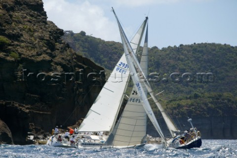 Antigua Sailing Week 2005 LEFT HUGO RIGHT SKY HUNTER
