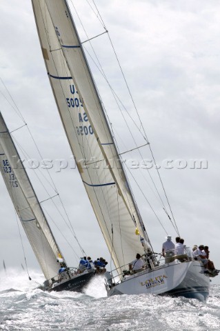 Antigua Sailing Week 2005 LOLITA HISSAR  Swan 56 AQUA EQUINOX  Swan 56