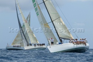 Antigua Sailing Week 2005. Front to back:. EQUATION. FLYING DRAGON. SERENGETI
