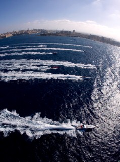 Powerboat P1 racing action from Malta 2005