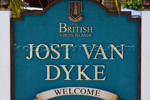 Jost Van Dyke Island  British Virgin Islands  CaribbeanThe village of Great Harbour on Jost Van Dyke