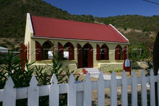 Jost Van Dyke Island - British Virgin Islands - The village of Great Harbour on Jost Van Dyke -The Church
