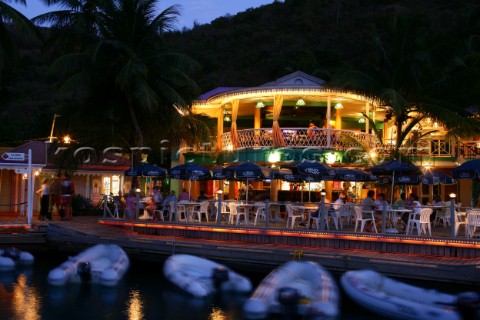 Tortola Island  British Virgin Islands  Caribbean West End Marina by night