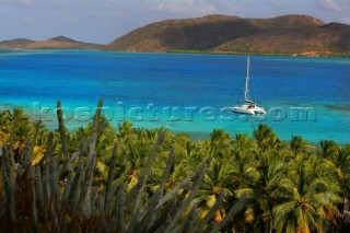 Virgin Gorda - British Virgin Islands - Caribbean -Lonely Moored Boat
